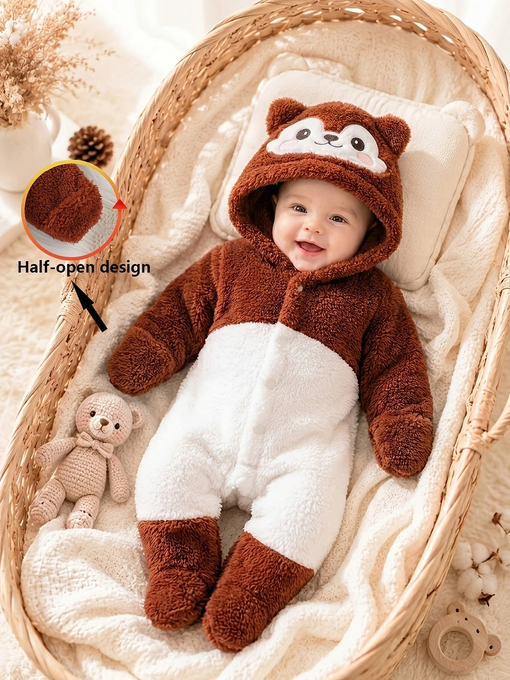 Enfant et Nouveau-né Bébé Mignon Automne Hiver Gros Peluche Cartoon — Monptitlou