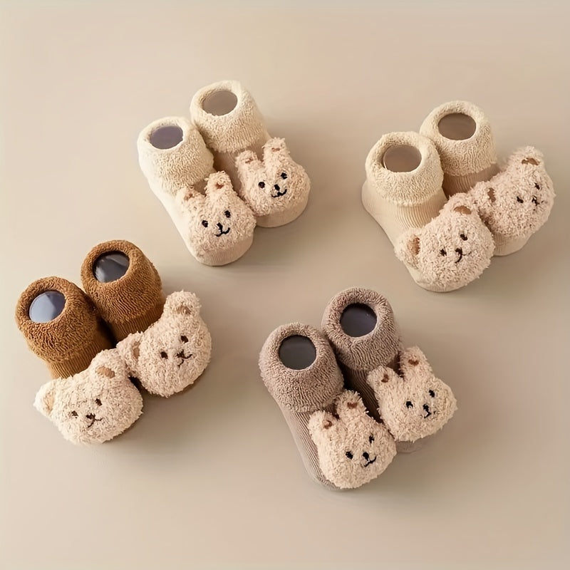 Une Paire de Chaussons Chaussettes Antidérapants pour Nouveau-nées avec — Monptitlou