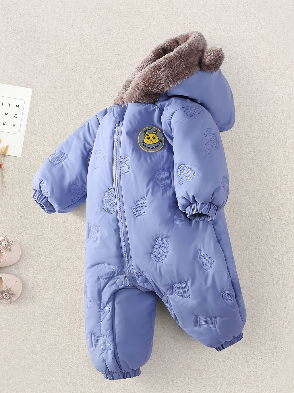 Barboteuse d'hiver pour fille, Manteau matelassé pour bébé et tout-petite fille, Veste matelassée doublée pour bébé, Gre