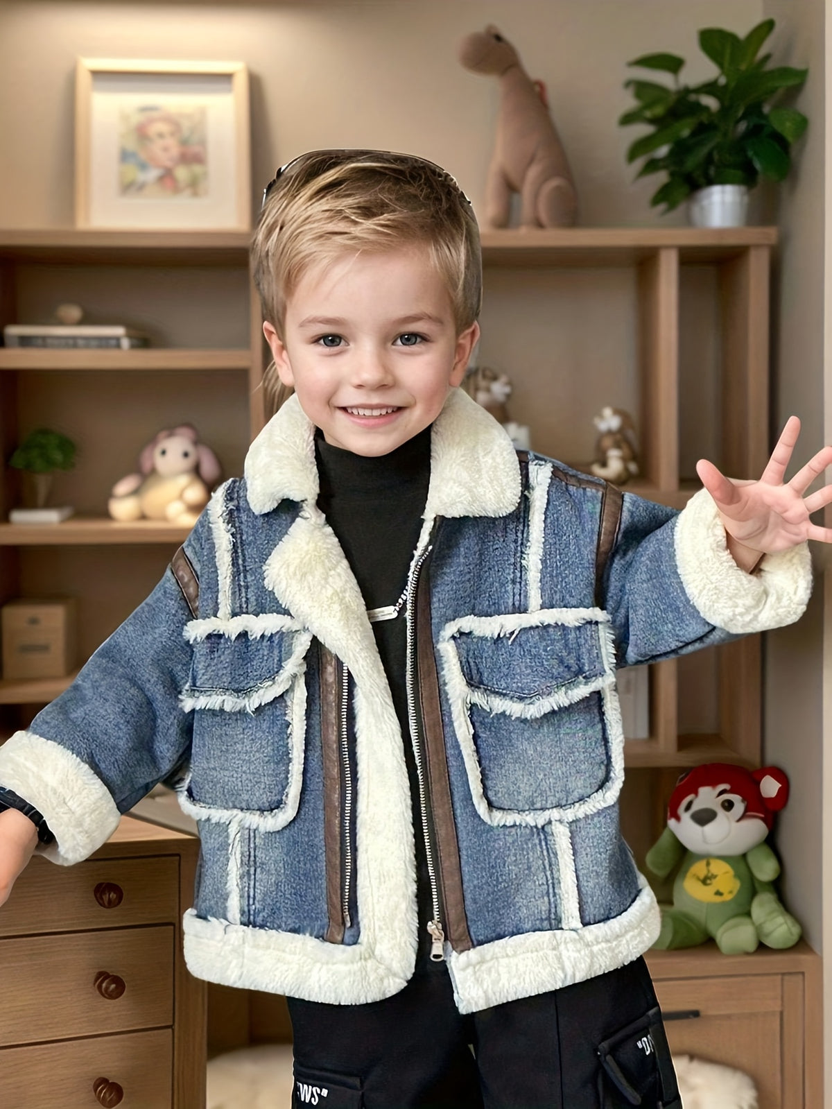Veste de neige d'hiver pour bébés et jeunes enfants, style Noël — Monptitlou Image