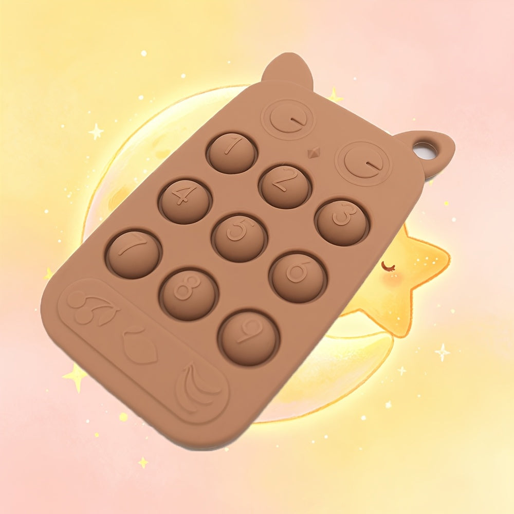 Bébé Silicone Téléphone Anneau de Dentition Jouet Clavier Numérique — Monptitlou
