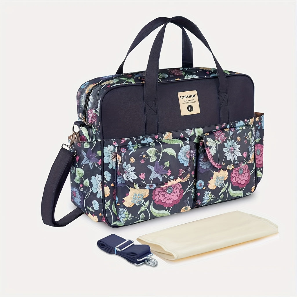 Sac fourre-tout d'épaule multifonctionnel à motif floral pour futures — Monptitlou