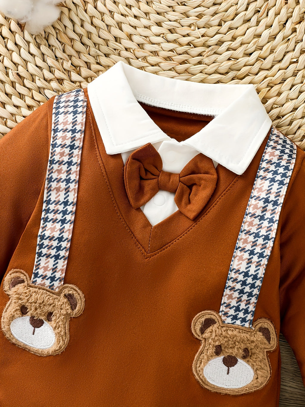 Ensemble 2 pièces pour bébé garçon, tenue ours de dessin animé — Monptitlou