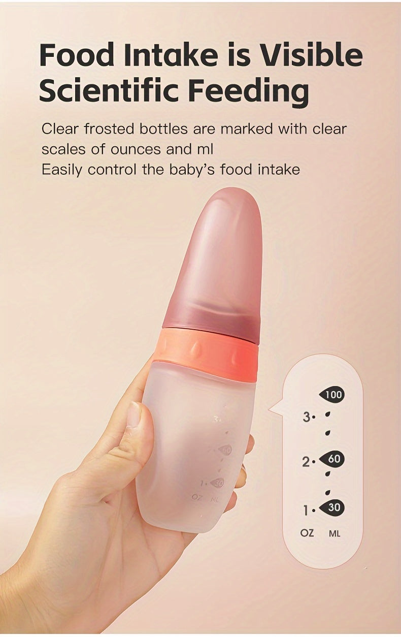 Biberon d'alimentation pour bébé en silicone liquide 100 ml/3 oz — Monptitlou