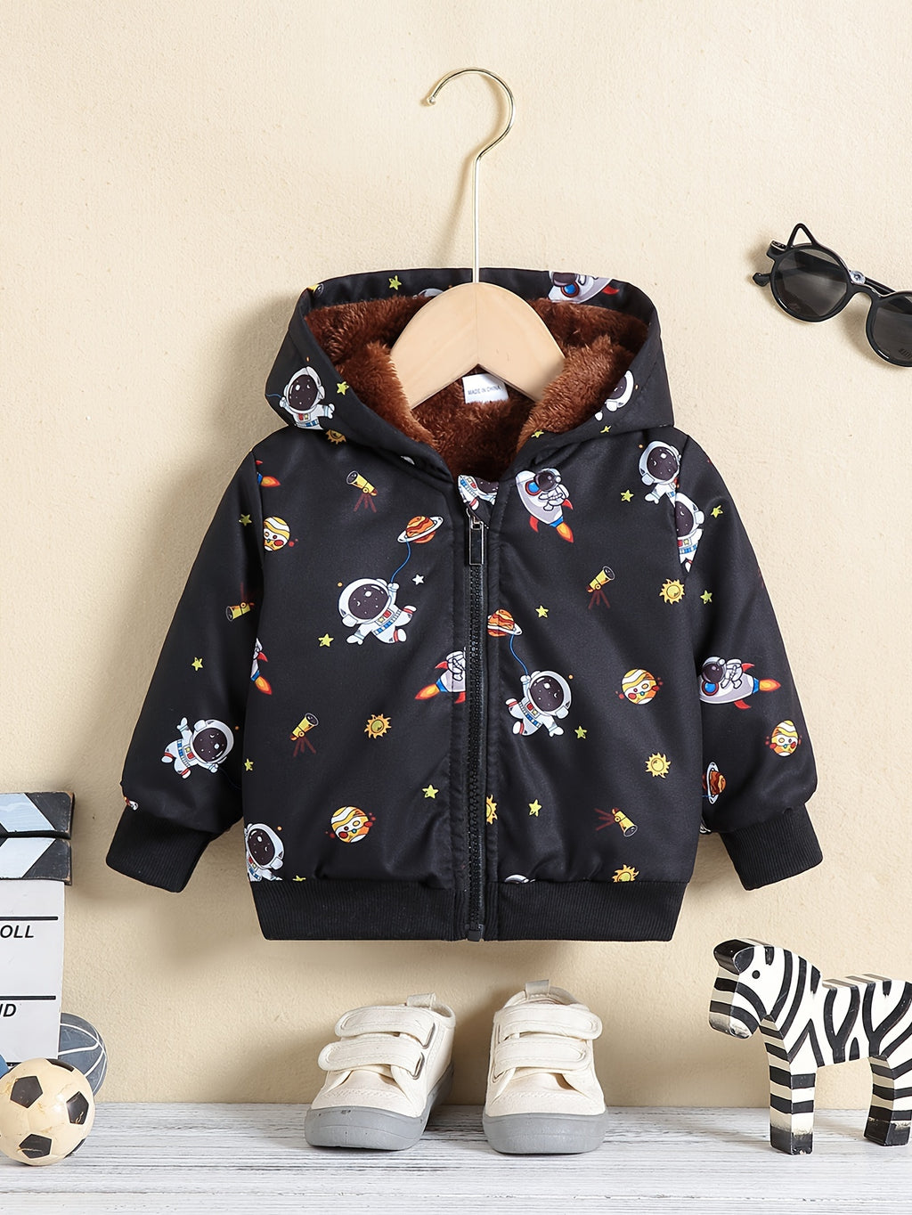 Veste à capuche doublée en polaire — Monptitlou