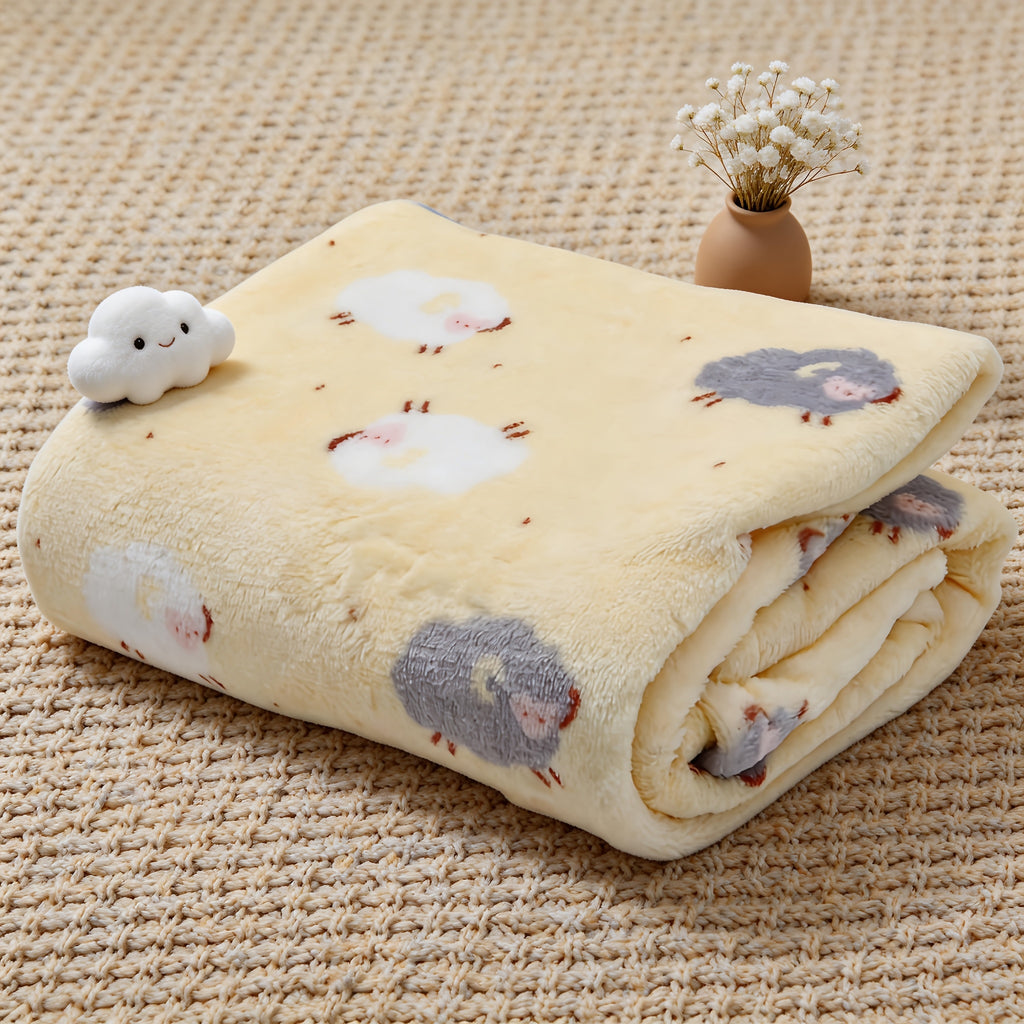 Une couverture à motif de mouton adaptée à toutes les saisons — Monptitlou