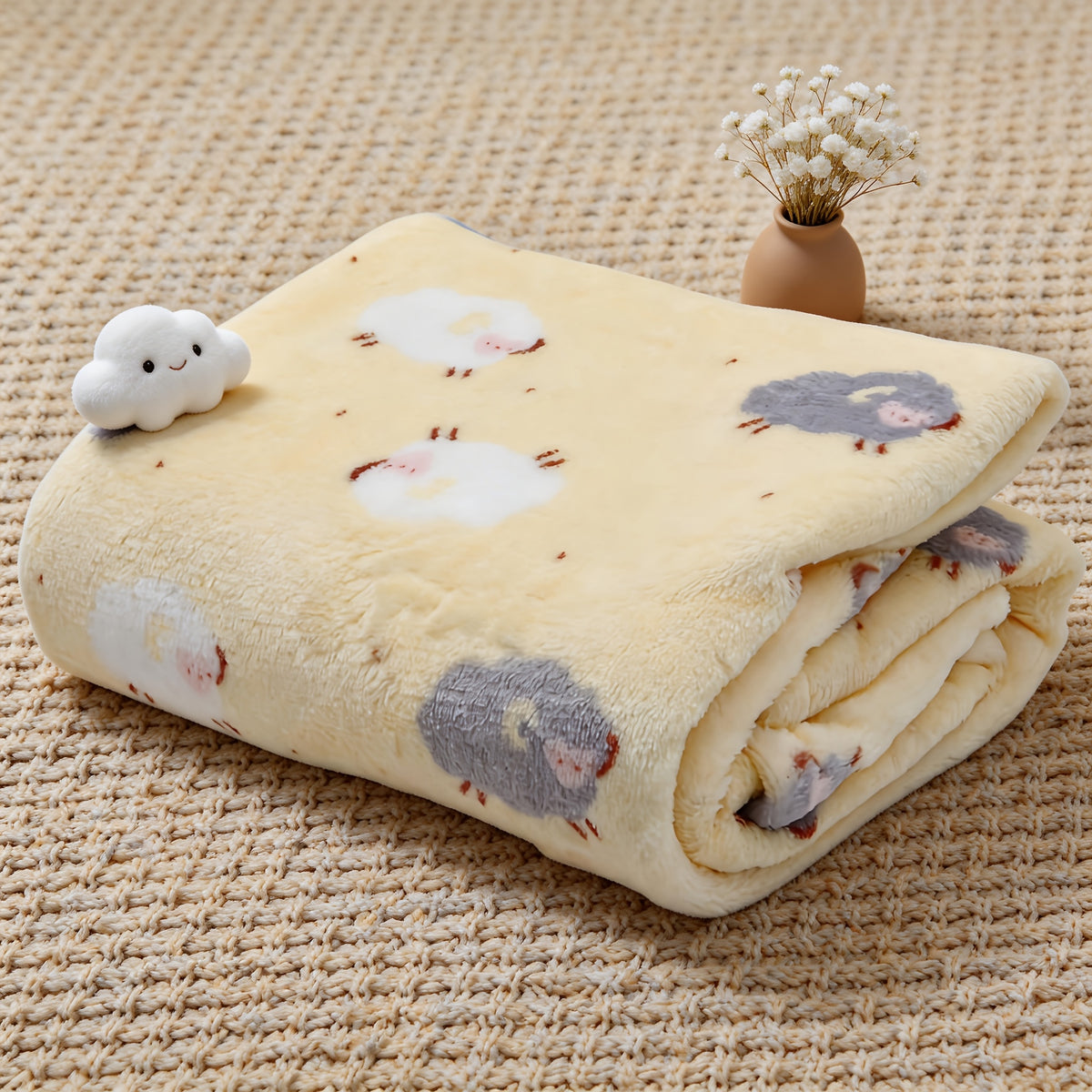 Une couverture à motif de mouton adaptée à toutes les saisons — Monptitlou Image