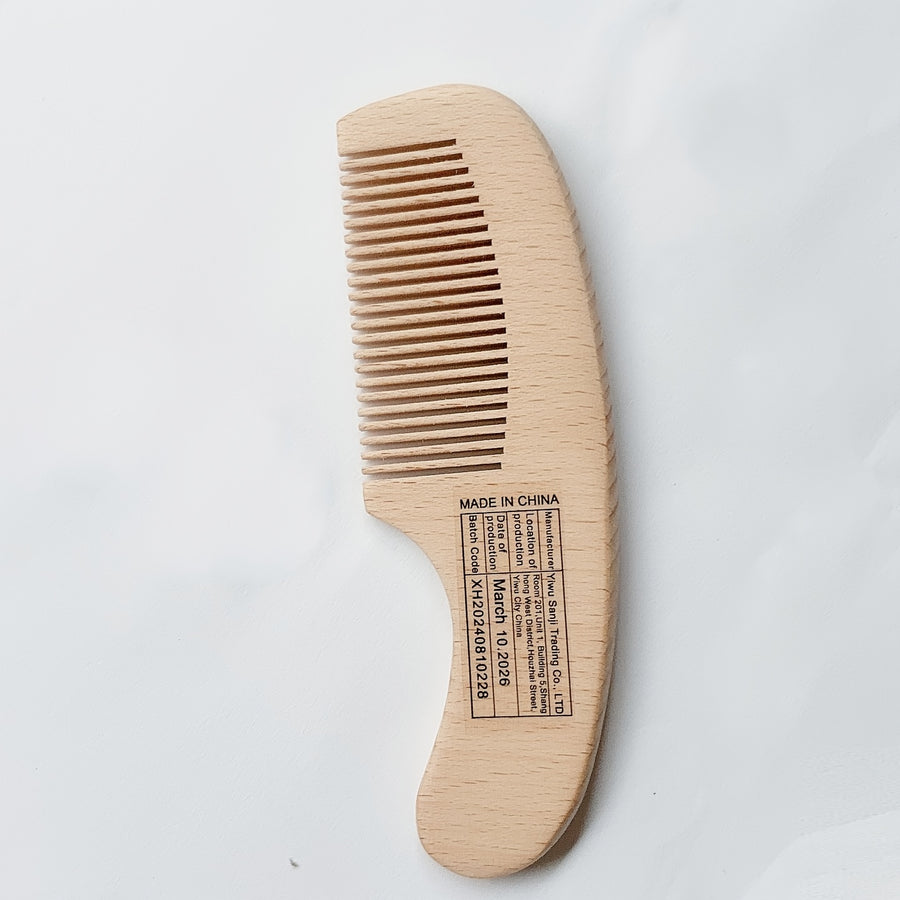 /Kit Brosse à Cheveux Douce pour Bébé avec Manche en Bois — Monptitlou