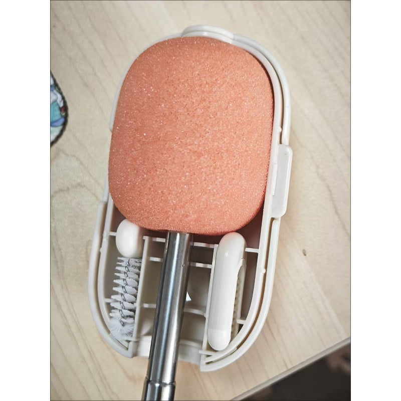 Brosse de Nettoyage de Voyage 4-en-1 Portable pour Biberons avec Manche — Monptitlou
