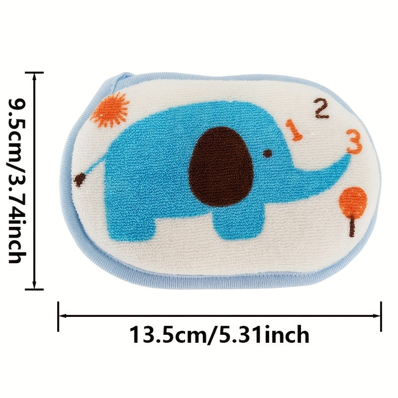 Éponge de bain en coton adorable avec éléphant de dessin animé — Monptitlou