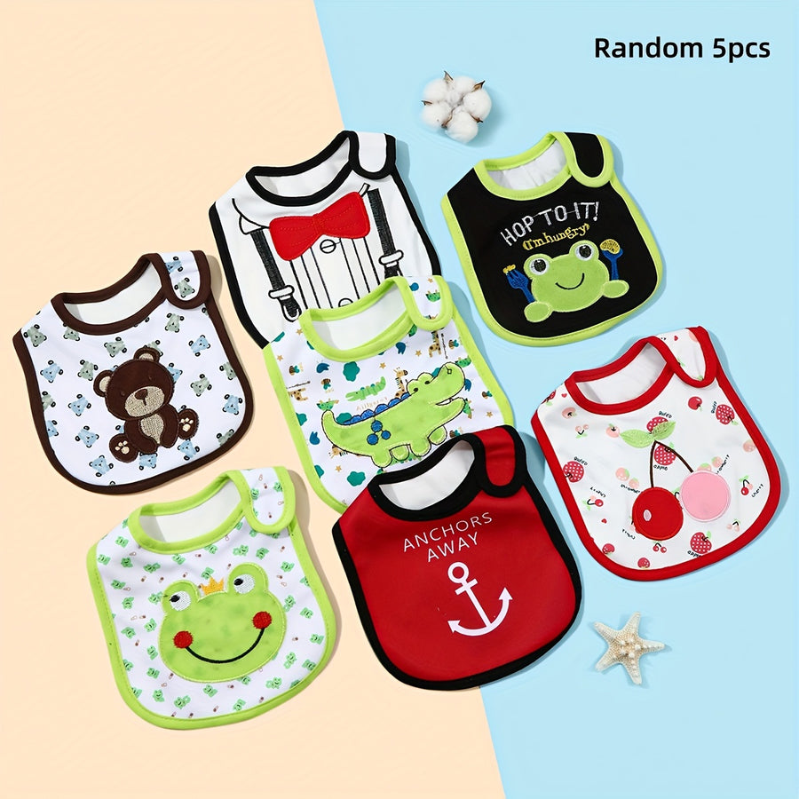 Bavoir pour bébé à motif aléatoire 3pcs 5pcs — Monptitlou