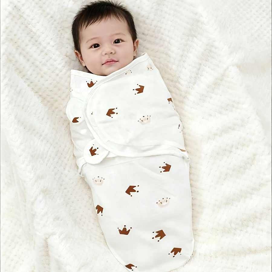 Couverture d'emmaillotage pour bébé, conception adhésive — Monptitlou
