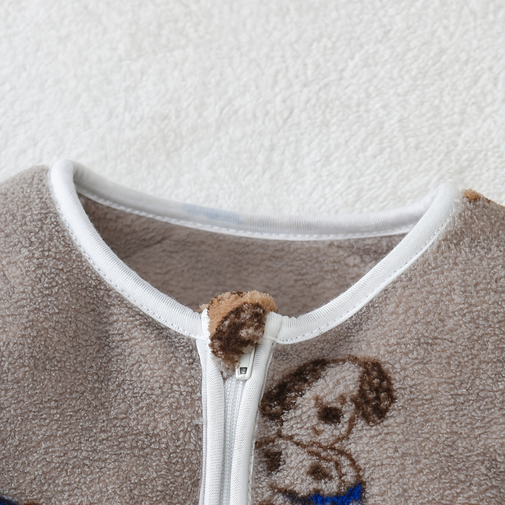 Chien d'amour Manches Longues Polaire Zippée Bidirectionnelle Fermeture — Monptitlou