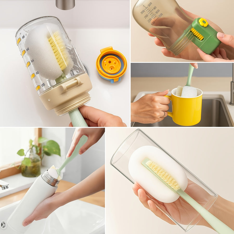 Brosses de nettoyage pour bouteilles d'eau 5-en-1 — Monptitlou