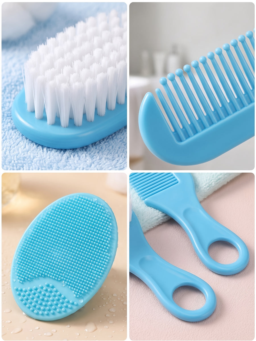 Peigne -croûtes de lait et brosse à poils souples pour nouveau-nés — Monptitlou
