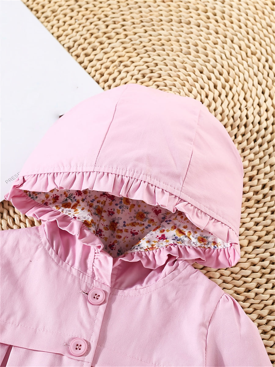 [Veste bébé fille coupe-vent] Veste à capuche automne nouveau style — Monptitlou