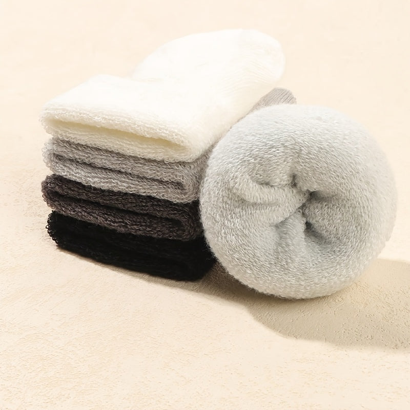 [Chaussettes bébé hiver] 5 Paires de Chaussettes Épaisses Mi-Mollet à — Monptitlou