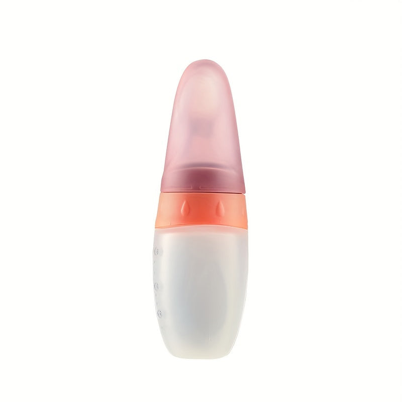 Biberon d'alimentation pour bébé en silicone liquide 100 ml/3 oz, broyeur d'aliments, pâte de riz, biberon à presser pou