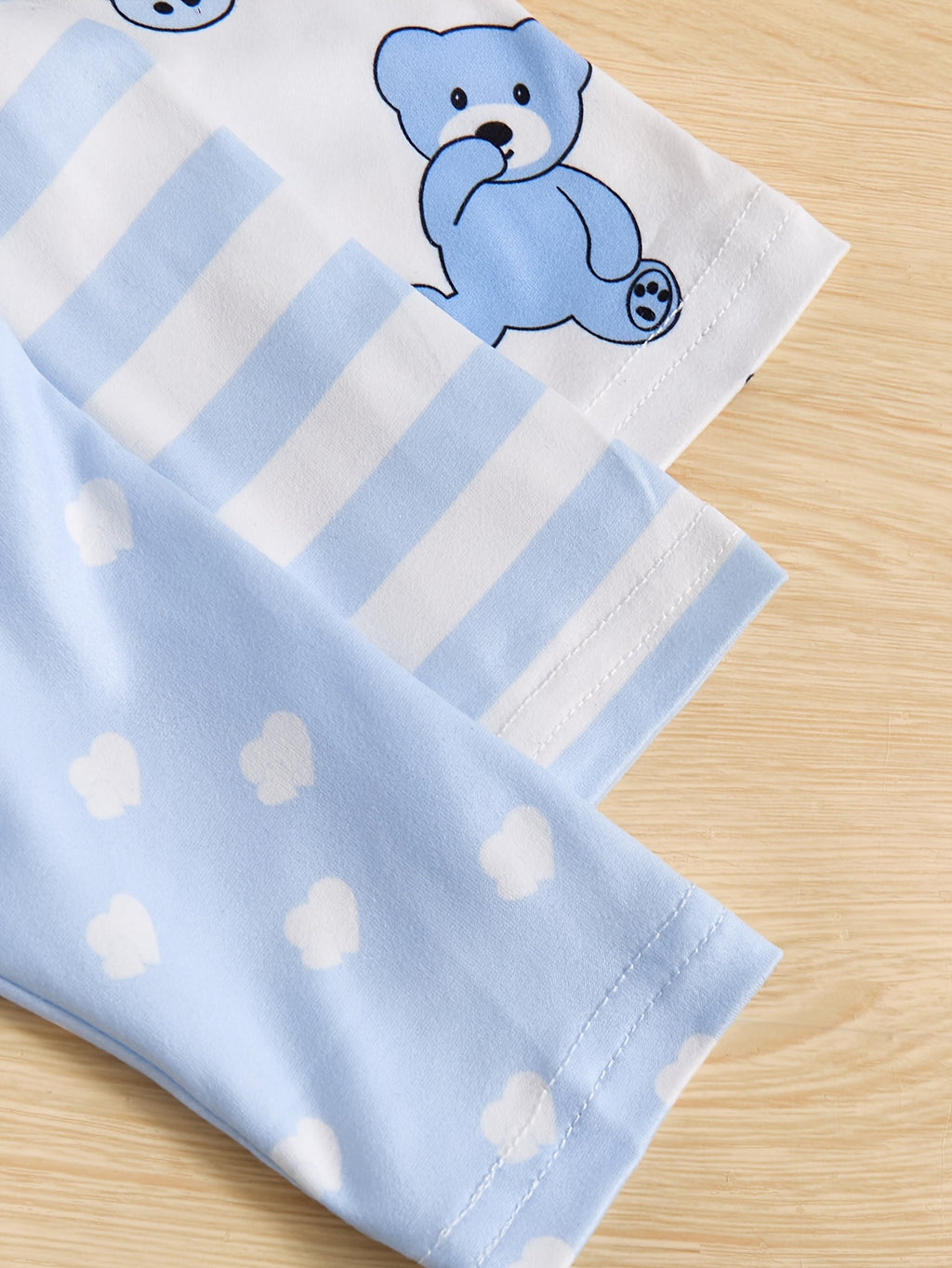 Ensemble trois pièces de pyjama à pieds pour bébés garçons — Monptitlou