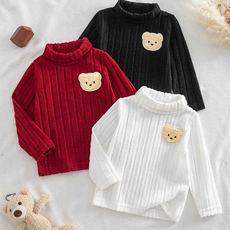 Ensemble 3 pièces pour bébé : Haut à col montant, manches longues — Monptitlou