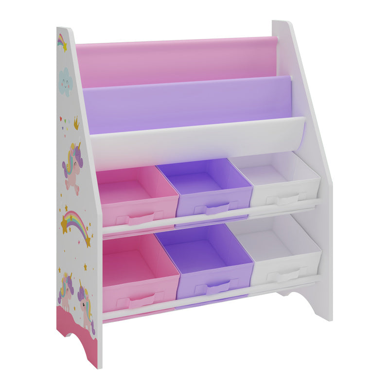 Étagère pour enfants 'Ponteceso' avec 2 compartiments de rangement et 6 — Monptitlou