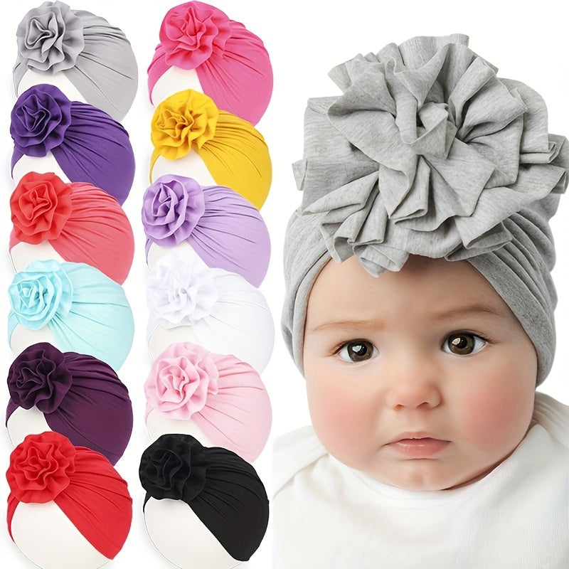 Bonnets mignons à fleurs pour enfants — Monptitlou