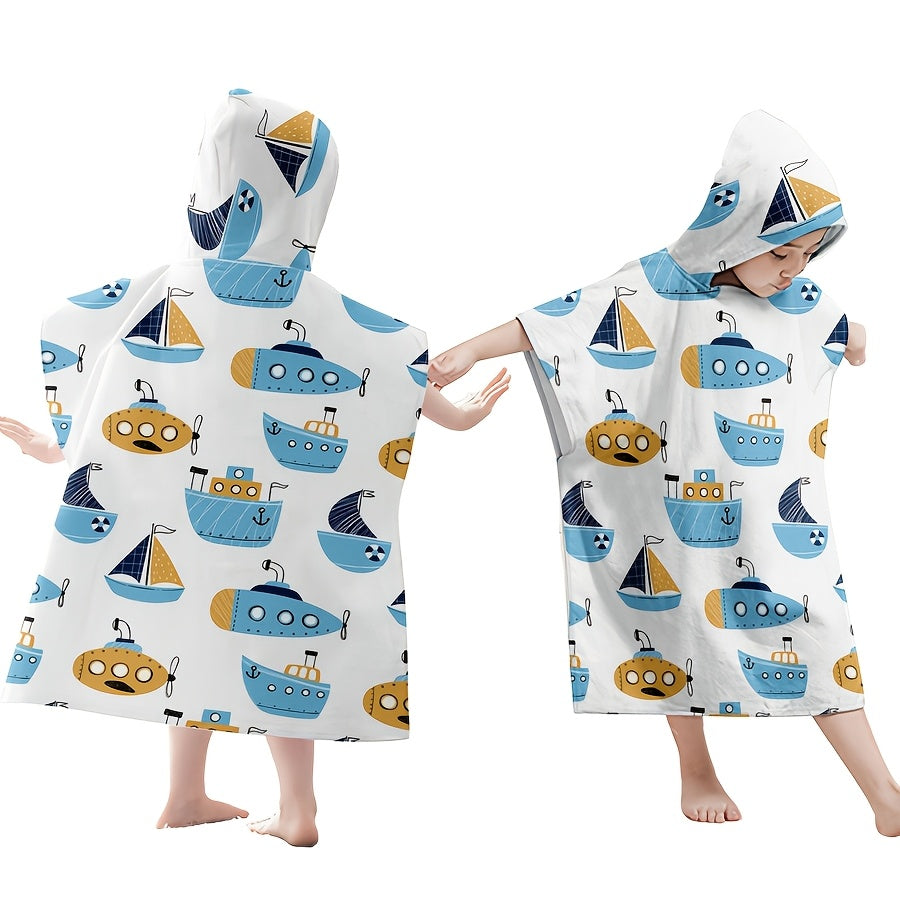 De serviette de bain colorée pour enfants avec capuche, séchage rapide — Monptitlou