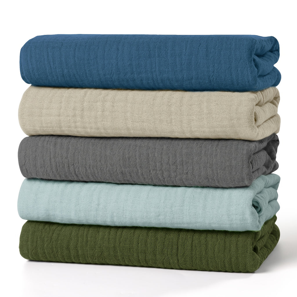 Lot de 5 langes bébé en mousseline, 7 motifs — Monptitlou