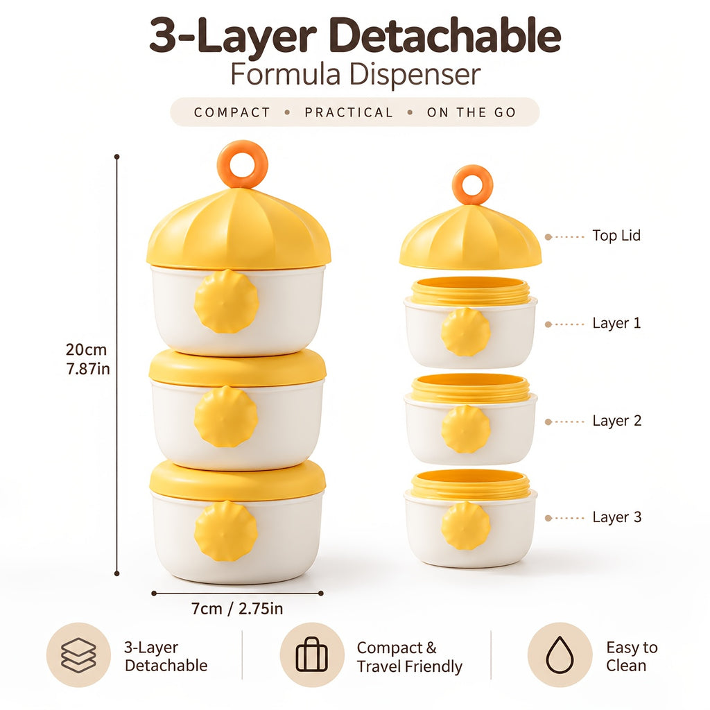 Distributeur de lait en poudre à 3 couches — Monptitlou