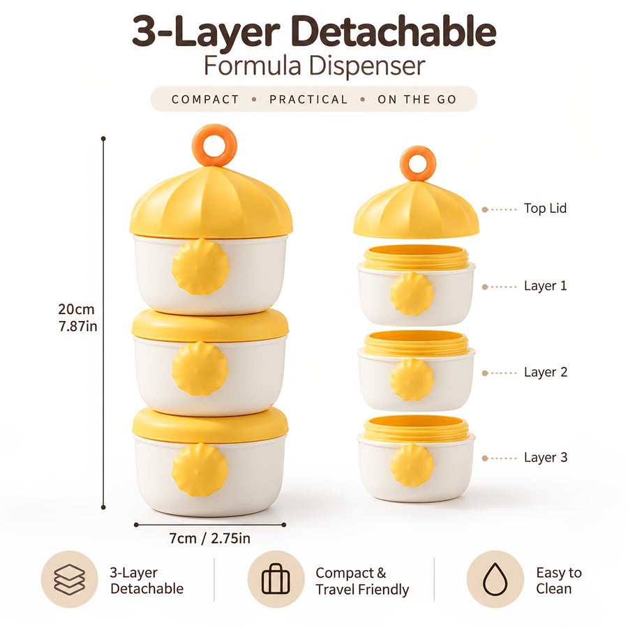 Distributeur de lait en poudre à 3 couches — Monptitlou