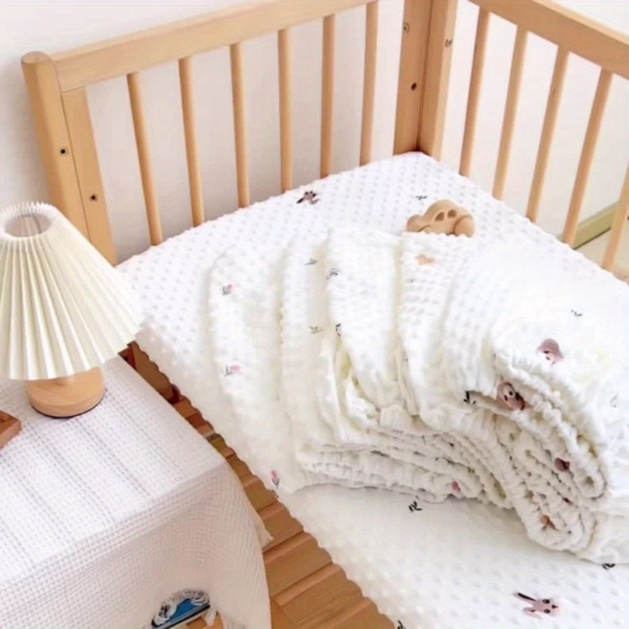 Drap-housse pour enfant brodé haricot — Monptitlou