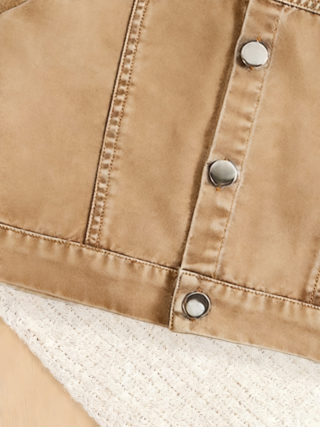 Veste en jean pour garçon avec motif tracteur cartoon orange au dos et — Monptitlou