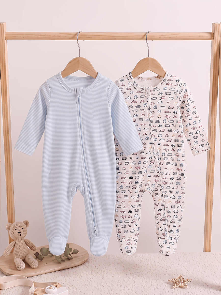 Mini Combinaison de Nuit à Pieds avec Imprimé Œufs — Monptitlou