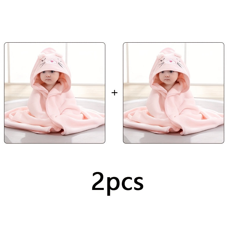 Serviette de bain à capuche pour enfants, 1 pièce/2 pièces — Monptitlou