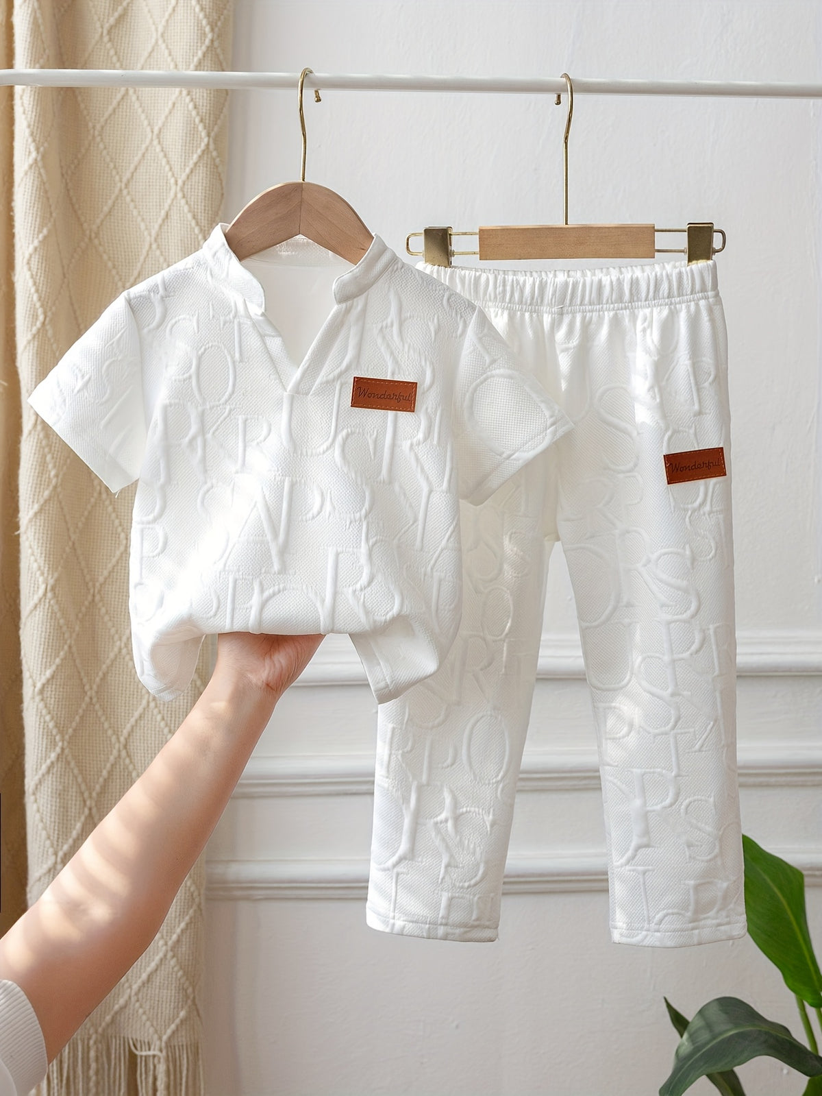 Ensemble 2 pièces pour garçons : T-shirt à manches courtes décontracté — Monptitlou Image