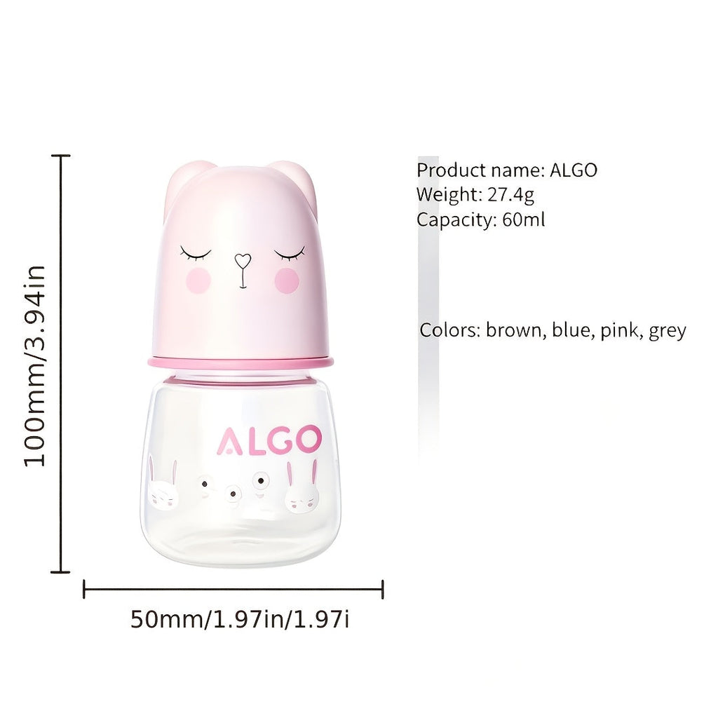 Biberon large bouche 60 ml, matériau alimentaire, tétine souple — Monptitlou