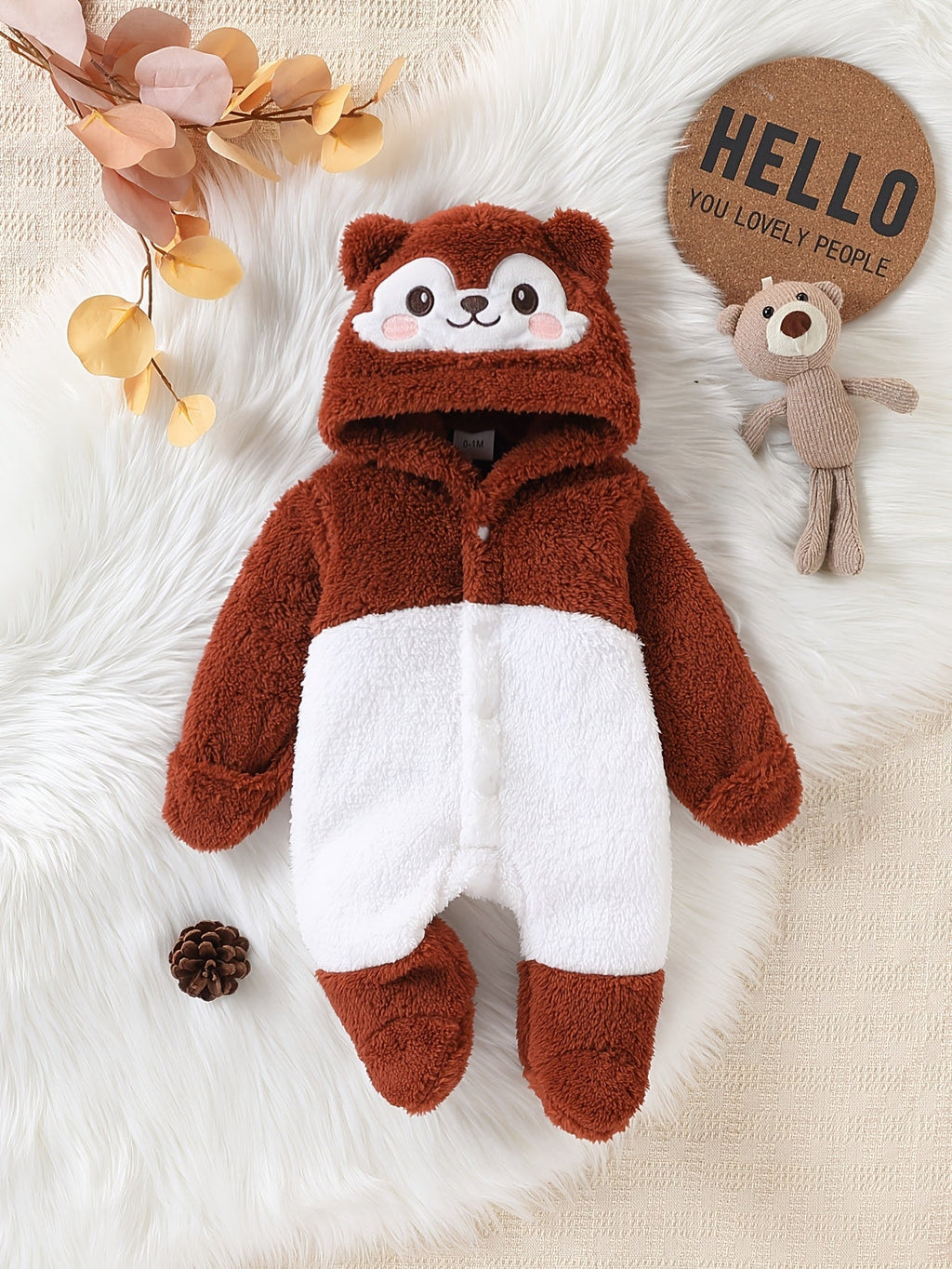 Enfant et Nouveau-né Bébé Mignon Automne Hiver Gros Peluche Cartoon — Monptitlou