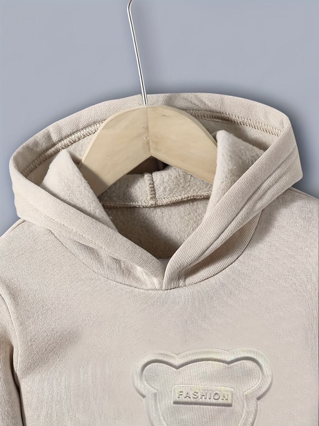 Ensemble de sport à capuche épais motif ours 3D en relief pour automne — Monptitlou