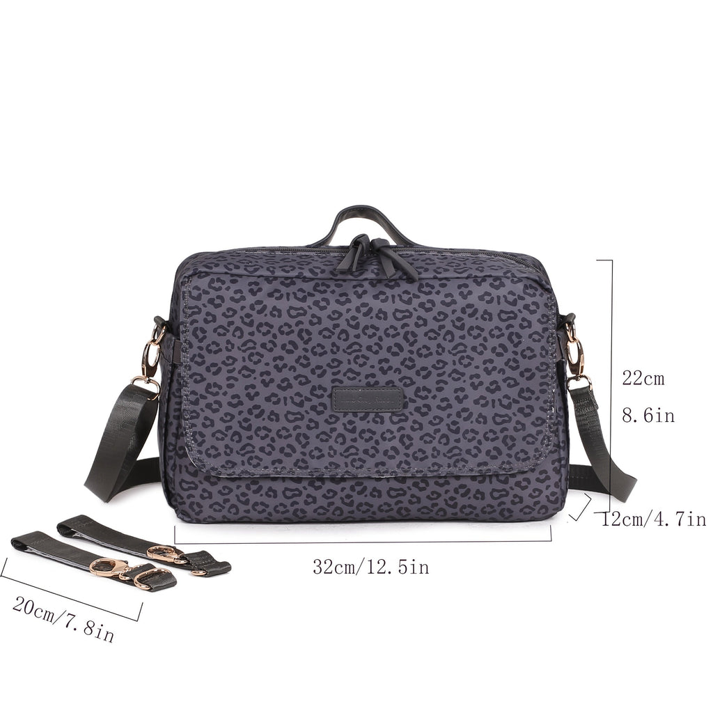 Sac parent à motif léopard, grande capacité pour maternité avec poche à — Monptitlou