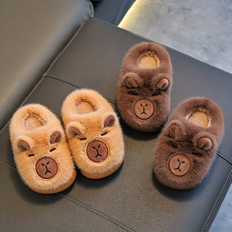 Chaussures d'hiver en peluche Capybara pour garçons et filles, bébés — Monptitlou