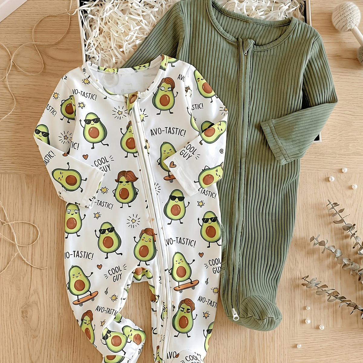 Mini Eggs Baby Lot de 2 combinaisons à manches longues en tricot doux — Monptitlou Image