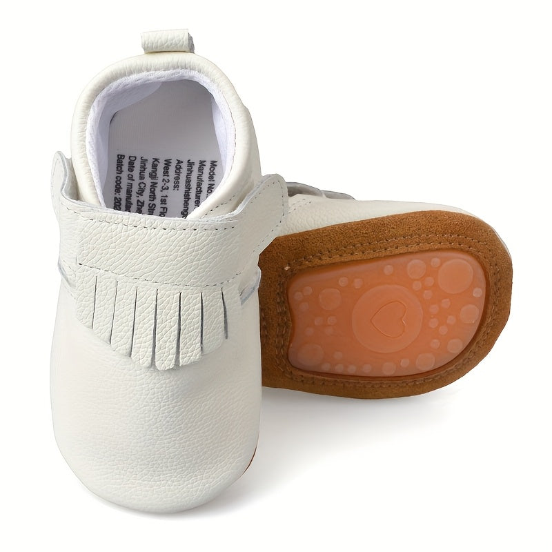 Chaussures de bébé à semelle souple en cuir véritable respirant — Monptitlou