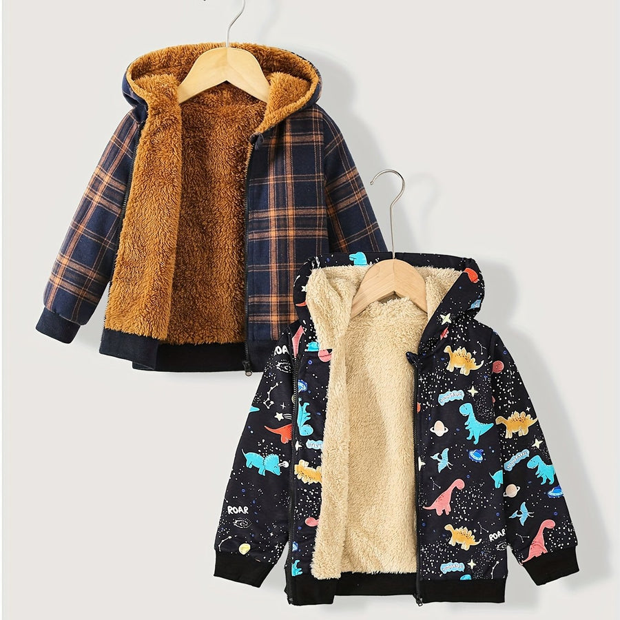 Veste à Capuche pour Enfants avec Imprimé Dinosaure — Monptitlou