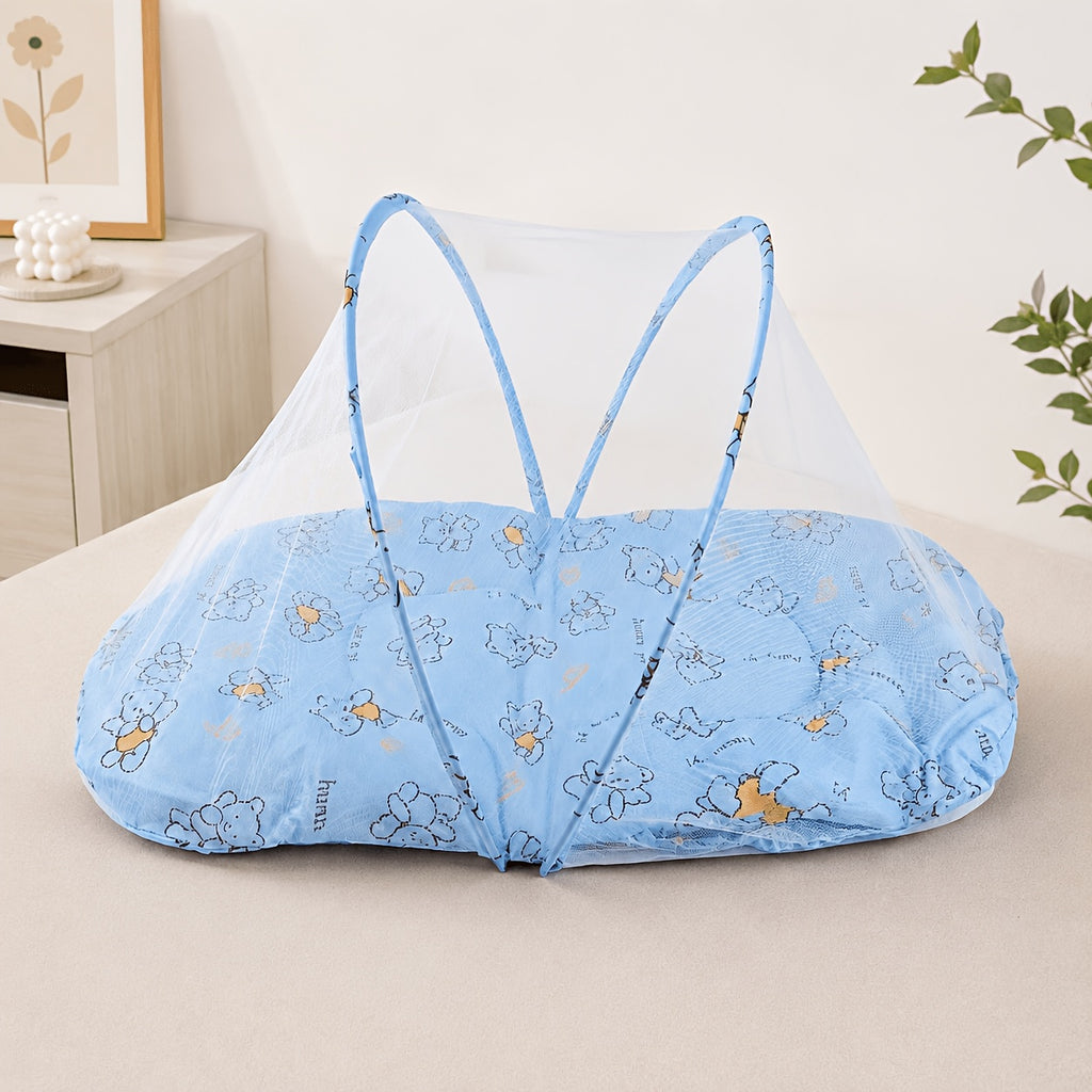 Matelas anti-moustique pliable pour bébé, support portable ouvert — Monptitlou