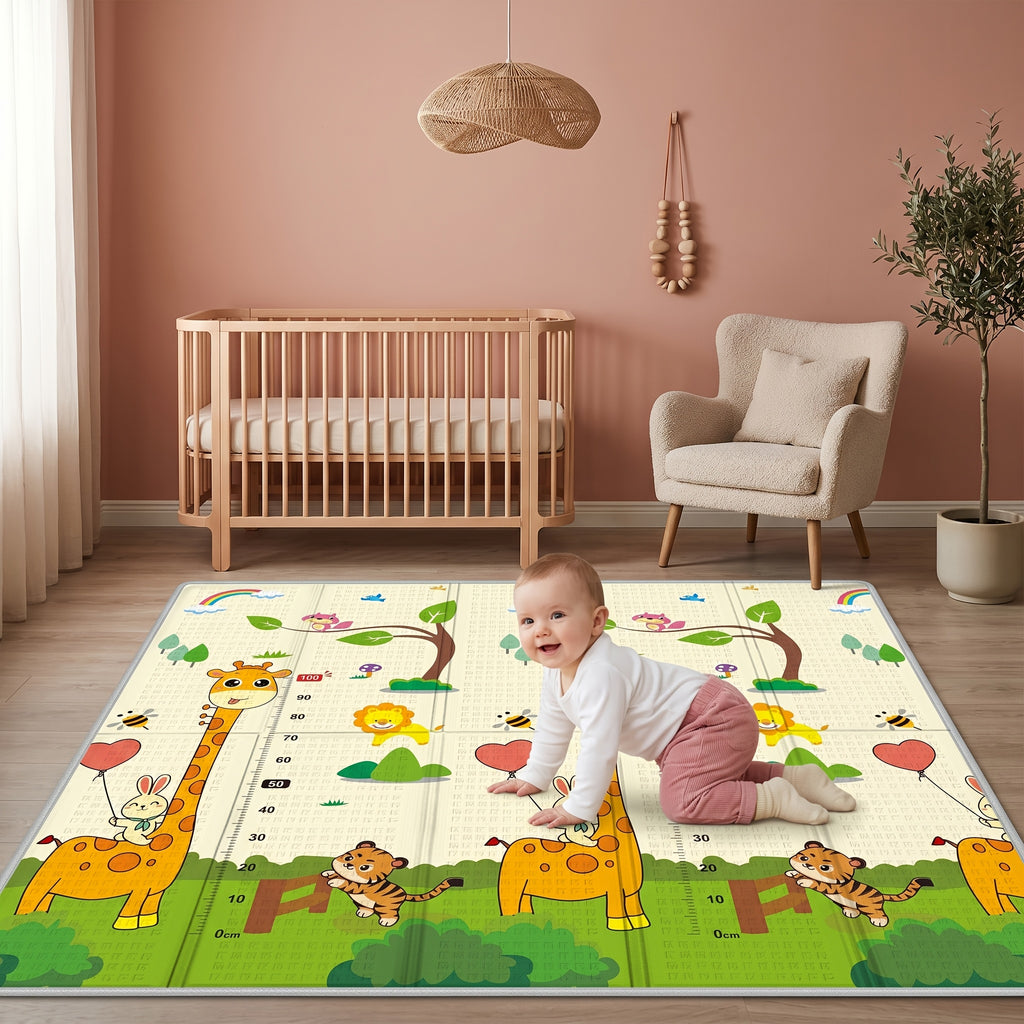 Tapis d'éveil bébé extra large 200X180Cm, conception réversible — Monptitlou