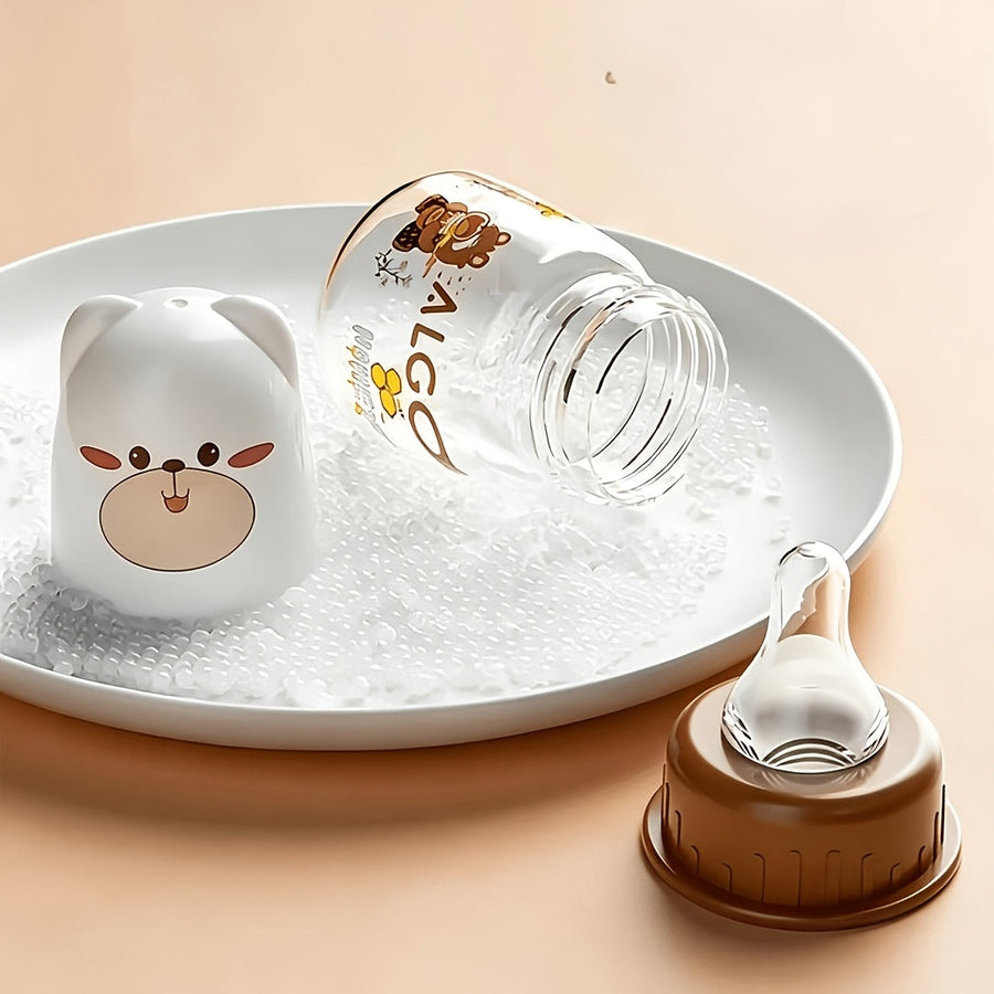 Biberon large bouche 60 ml, matériau alimentaire, tétine souple — Monptitlou