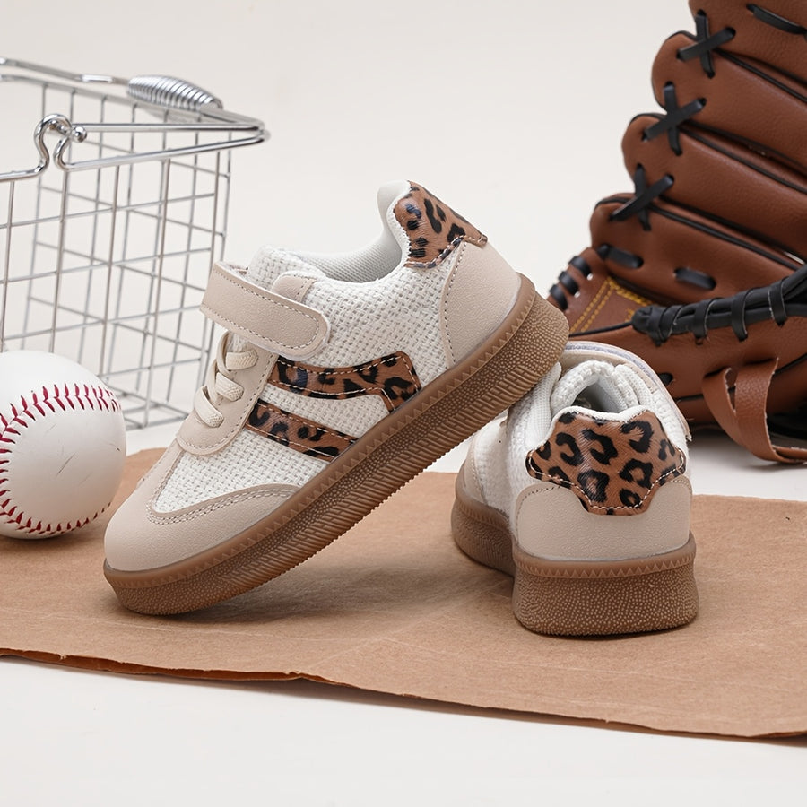 1 Paire de Baskets Décontractées à la Mode à Imprimé Léopard et à — Monptitlou