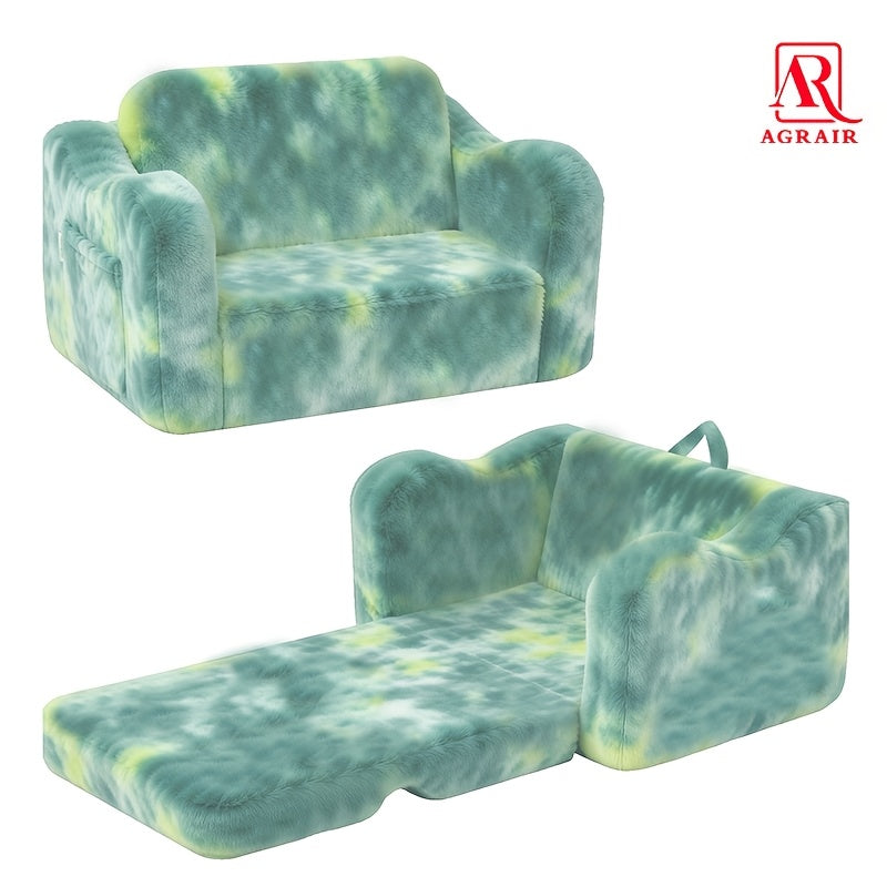 Canapé-lit pliable 2 en 1 pour enfants, tissu flanelle doux — Monptitlou