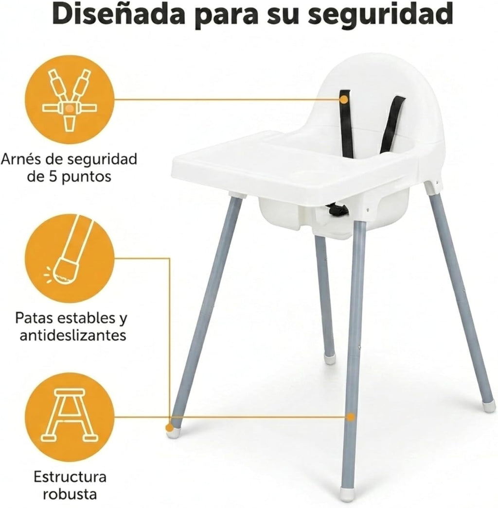 Almar Baby - Chaise haute pour bébé avec plateau amovible et harnais de — Monptitlou