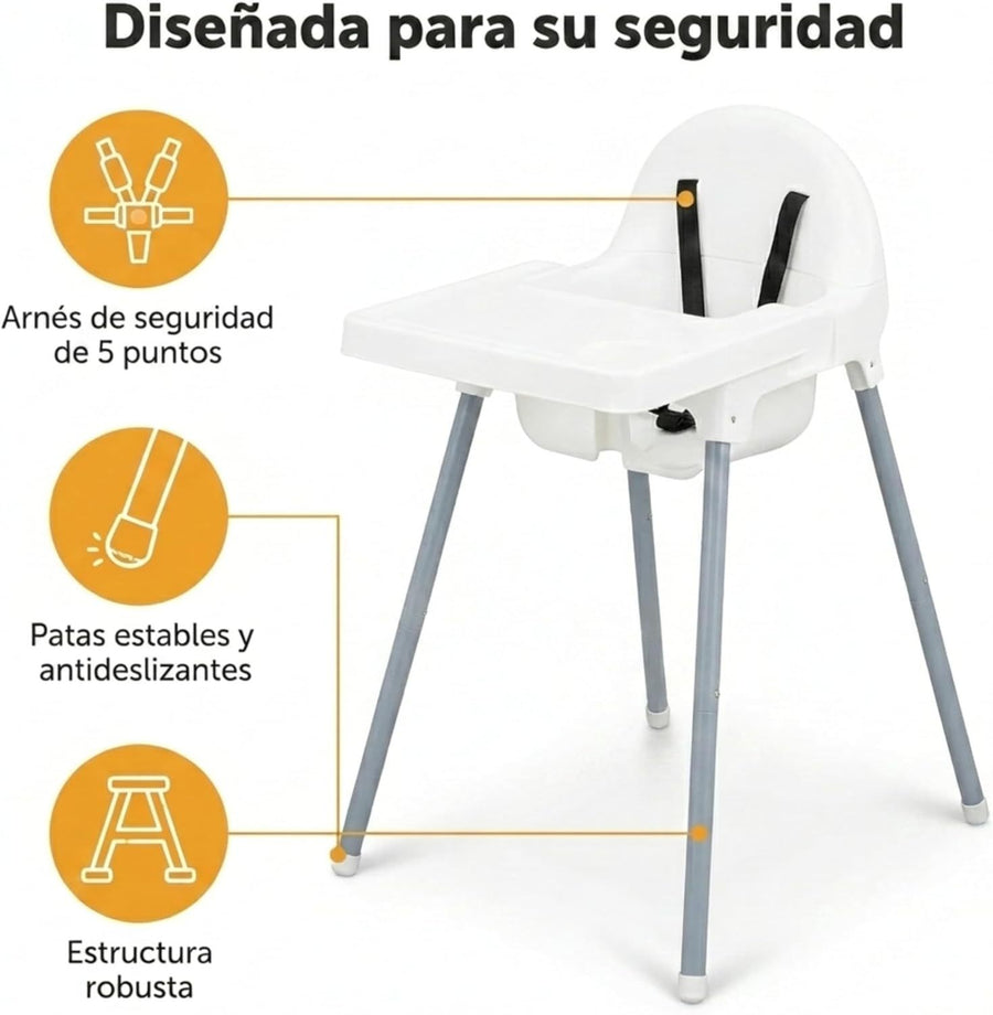 Almar Baby - Chaise haute pour bébé avec plateau amovible et harnais de — Monptitlou